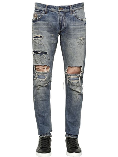 dolce gabbana mens ripped jeans|Dolce & Gabbana denim jeans.